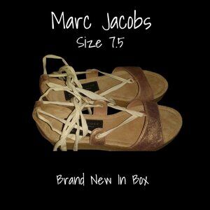 New Marc Jacobs Metallic Gladiator Sandals - Size 7.5 US - In Box